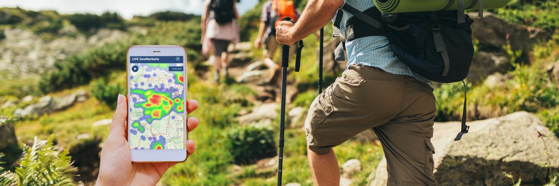 ALDIS Mobile App beim Wandern