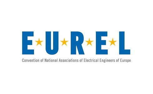 Logo der EUREL-Konvention für nationale Verbände von Elektroingenieuren in Europa.